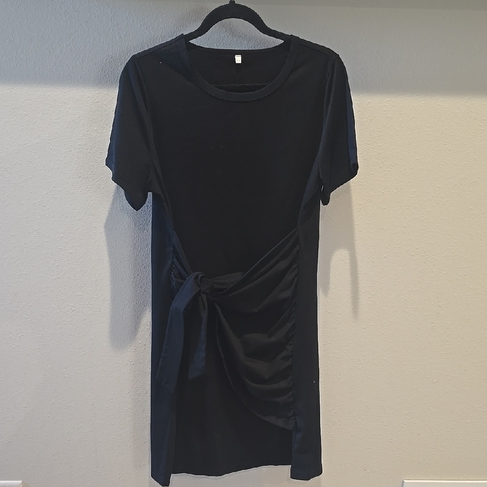 Black Dress with Tie Detail